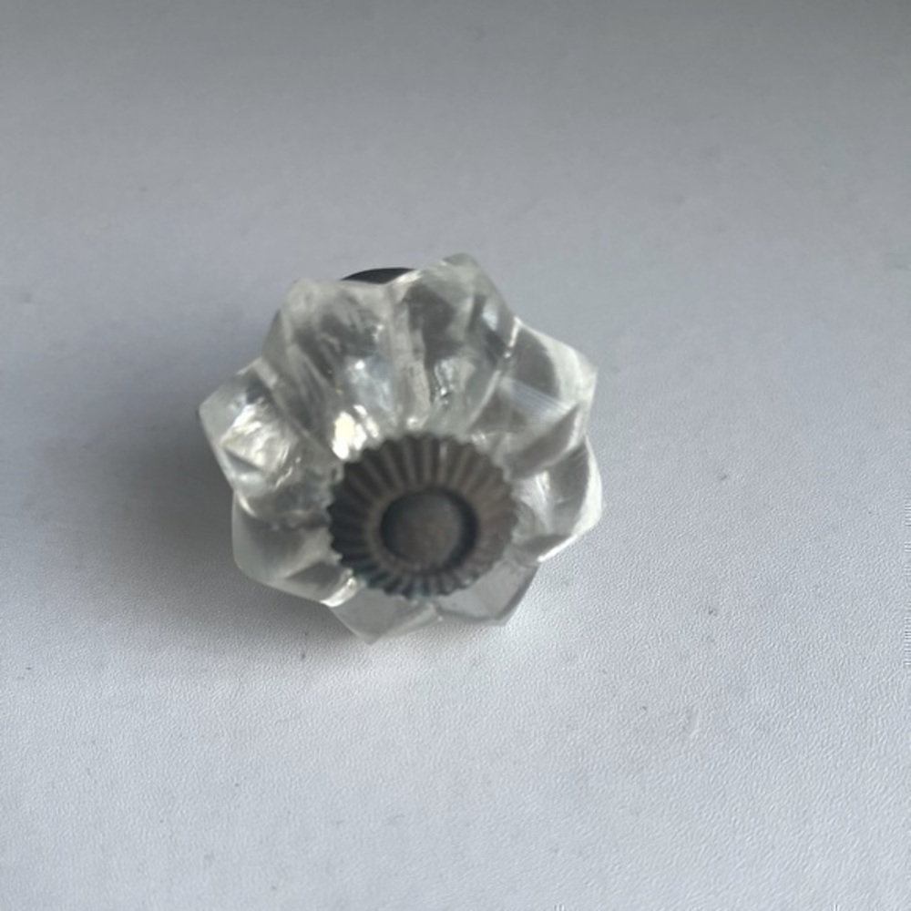 Discontinued Anthropologie clear glass knob door knob drawer pull